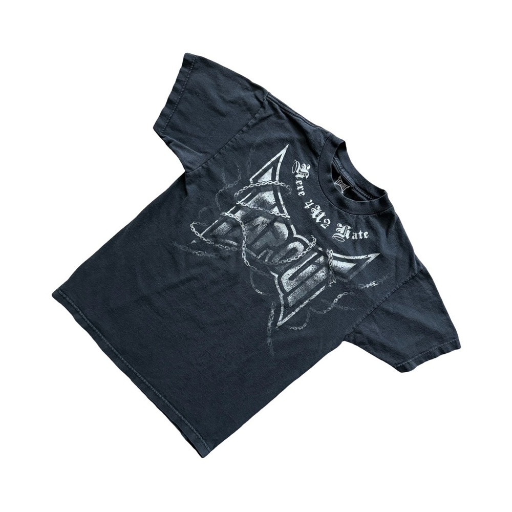 Vintage Y2K Tapout T-Shirt – “Here 4 U 2 Hate” Graphic